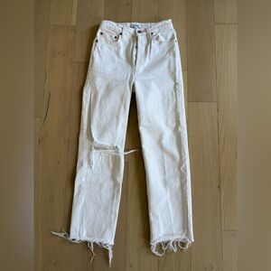 Levi’s RE/Done Ecru Ripped Jeans